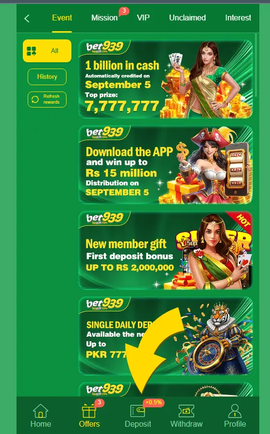 How To Deposit In BET939game